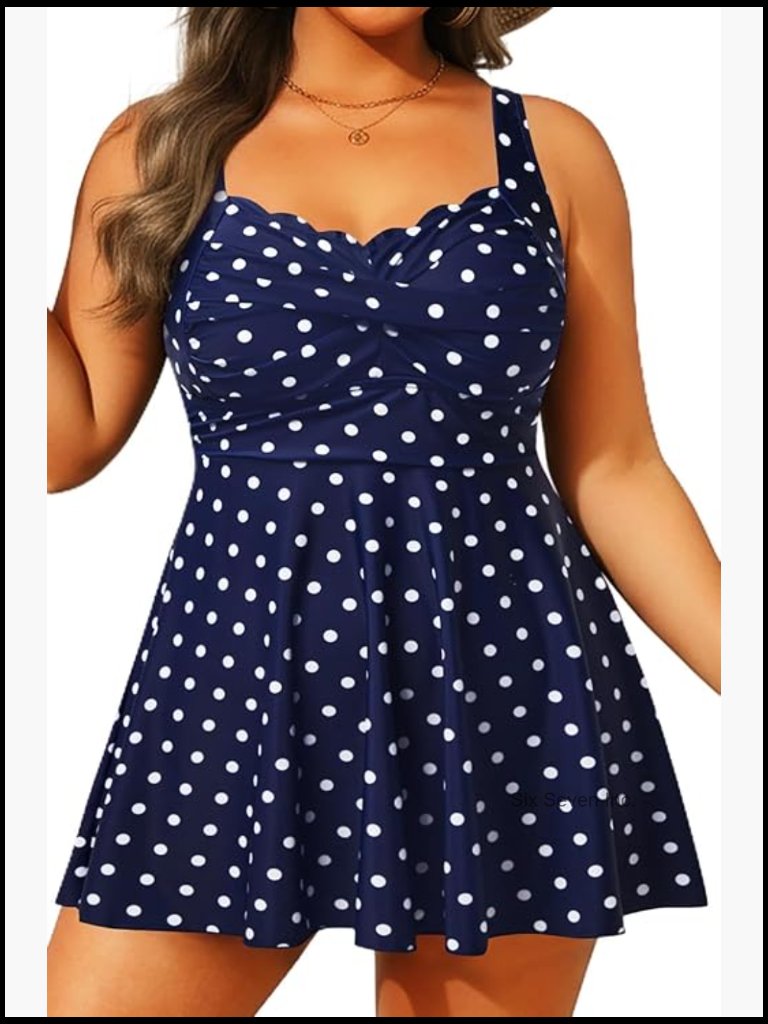 Plus Size Swim Dress Tankini Set With Tummy Control Shorts Bathing Suit 2025